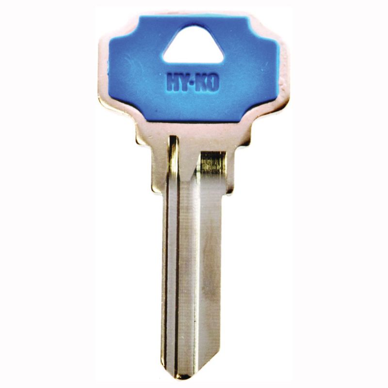 Hy-Ko 13005DE6 Key Blank, Brass/Plastic, Nickel, For: Dexter Cabinet, House Locks and Padlocks (Pack of 5)