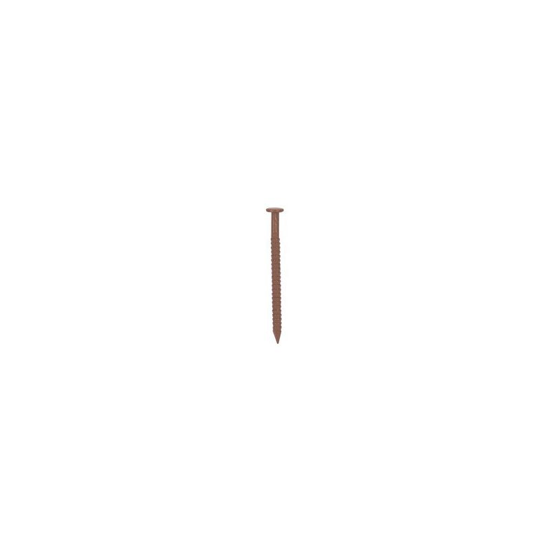 ProSource NTP-160-PS Panel Nail, 16D, 1 in L, Steel, Painted, Flat Head, Ring Shank, Brown 16D, Brown (Pack of 4)
