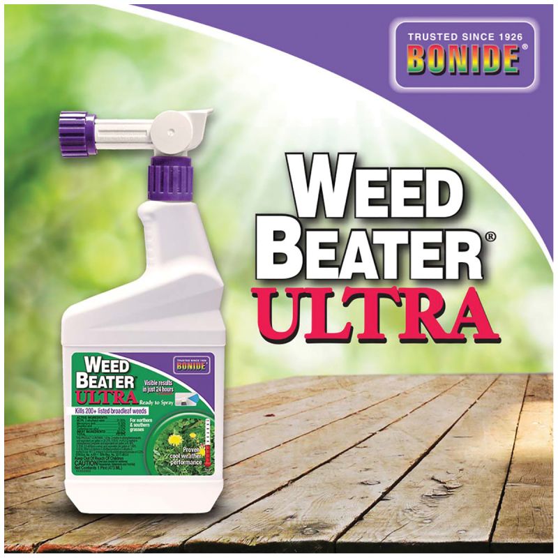Bonide Weed Beater 312 Weed Killer, Liquid, Spray Application, 1 pt Amber