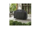 Weber 7757 Grill Cover, 63 in W, 25.6 in D, 43.4 in H, Polyester, Black Black