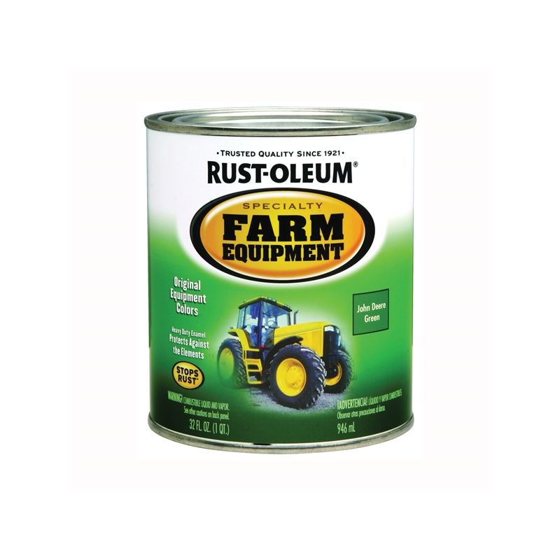 RUST-OLEUM SPECIALTY 7435502 Farm Equipment Enamel, Green, 1 qt Can Green