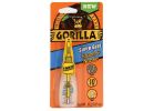 Gorilla 7510101 Super Glue Brush and Nozzle, Liquid, Irritating, Straw/White Water, 10 g Bottle Straw/White Water