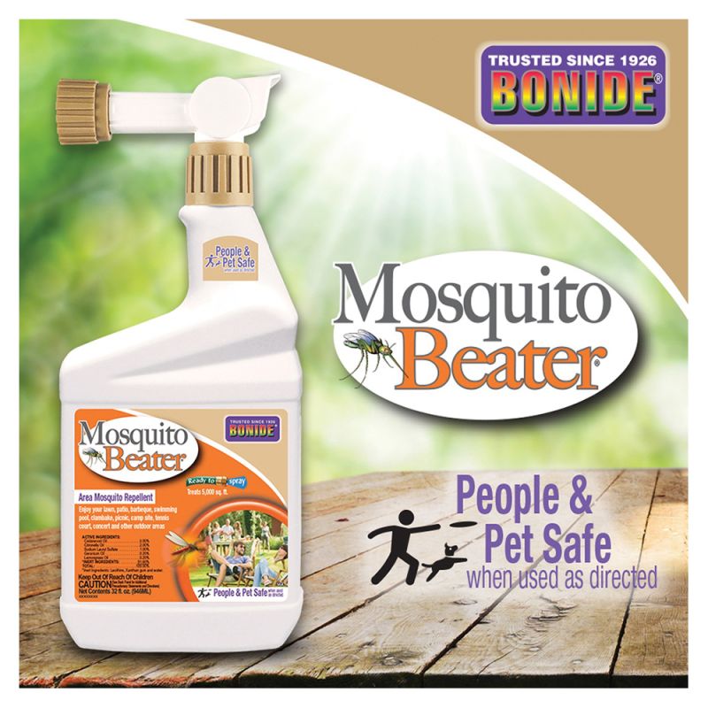 Bonide Mosquito Beater 564 Repellent, Liquid, Fragrant, Lemony, 1 qt Opaque White
