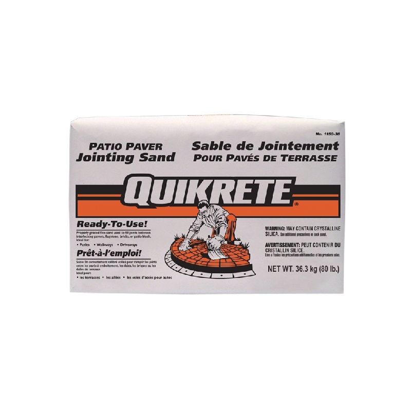 Quikrete 115036 Patio Paver Sand, Granular Solid, Brown/Gray, 75 to 100 sq-ft Coverage Area, 36 kg Bag Brown/Gray