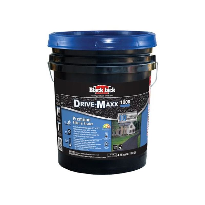 Black Jack Drive-Maxx 1000 6455-9-30 Premium Filler and Sealer, Liquid, Black, 4.75 gal Pack Black