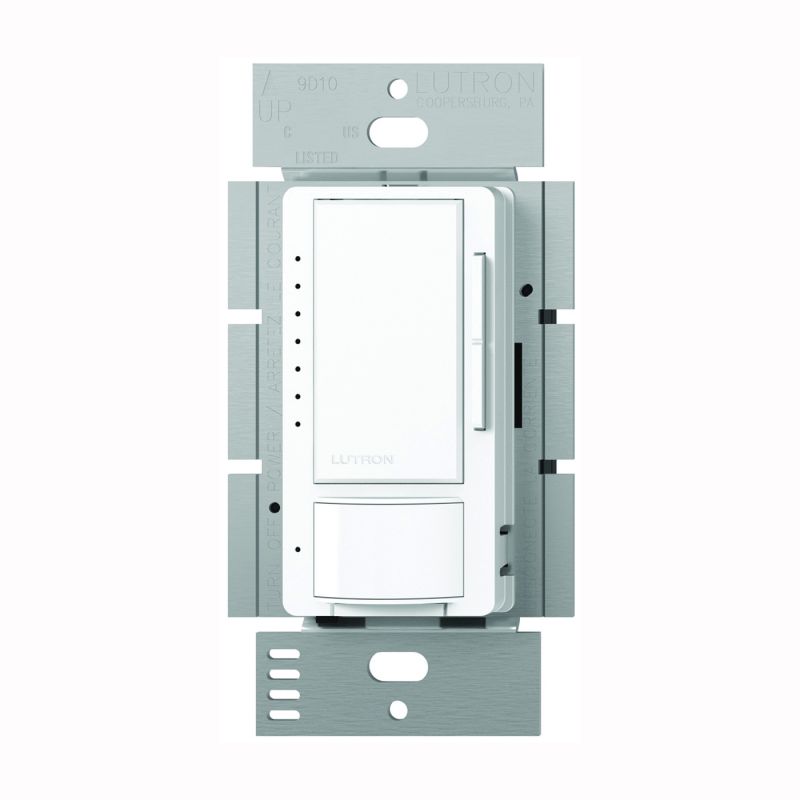 Lutron Maestro MSCL-OP153MH-WH Dimmer, 5 A, 120 V, 150 W, CFL, Halogen, Incandescent, LED Lamp, White White