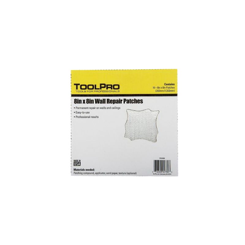 Toolpro TP04780 Drywall Repair Patch, 10 Pack