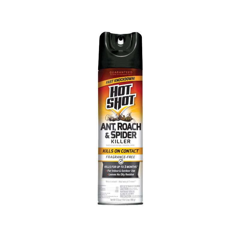 Hot Shot HG-96780 Ant, Liquid, Spray Application, Indoor, Outdoor, 17.5 oz, Aerosol Clear/Yellow