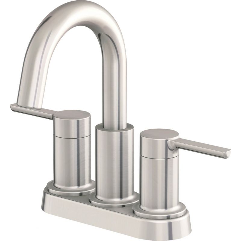 Home Impressions 2-Straight Handle Lever Centerset Bathroom Faucet with Pop-Up Modern