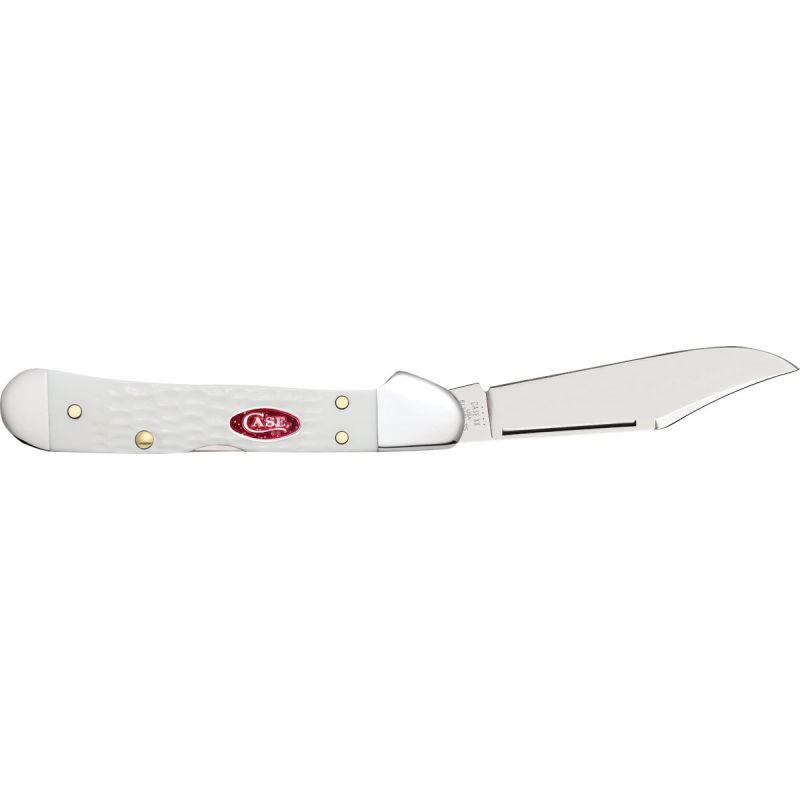Case SparXX Standard Jig White Synthetic Mini CopperLock Pocket Knife White, 2.72