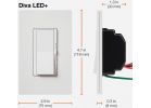 Lutron Diva LED/CFL Slide Dimmer Switch Ivory