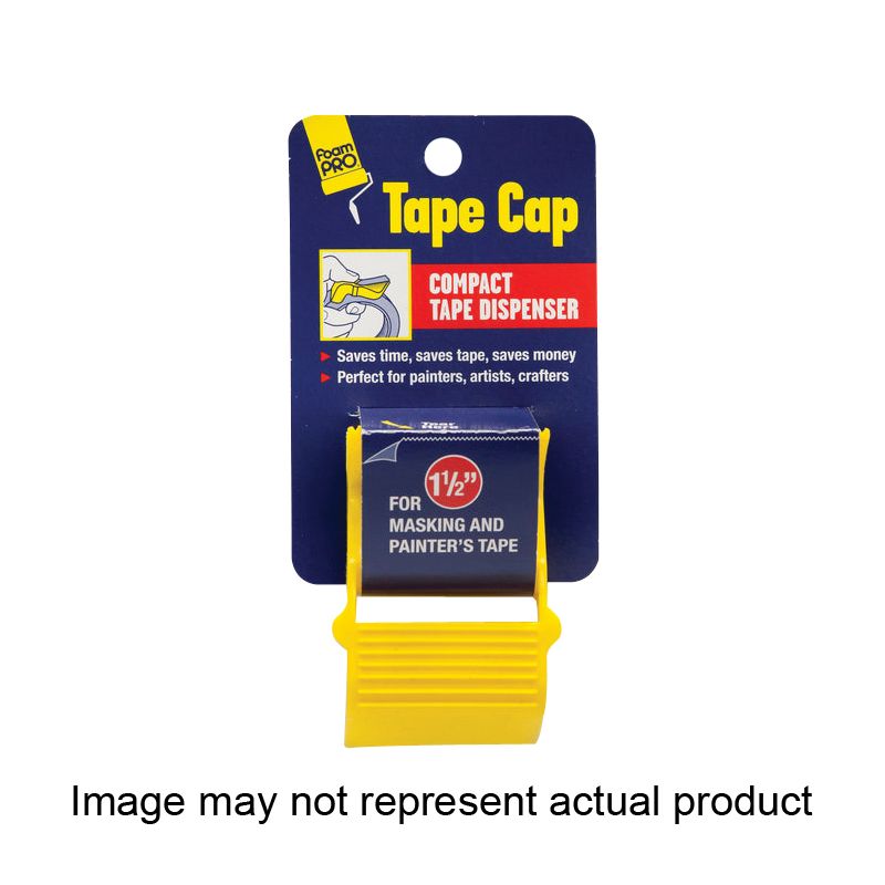 Foampro Tape Cap 149 Tape Dispenser Pack, Plastic, Yellow Yellow
