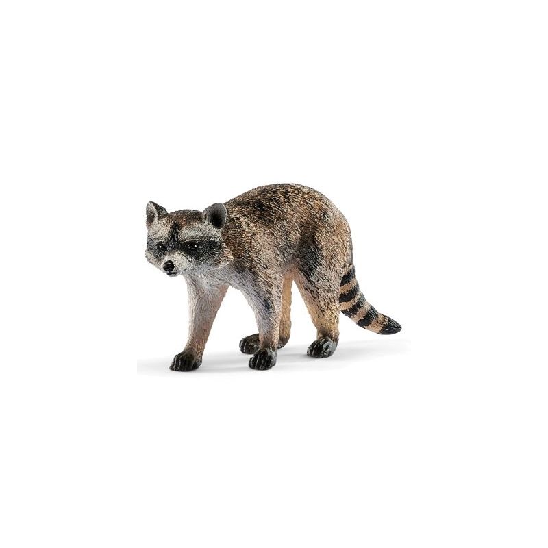 Schleich-S Wild Life Series 14828 Toy, 3 to 8 years, M, Raccoon, Plastic M, Black/Gray/White