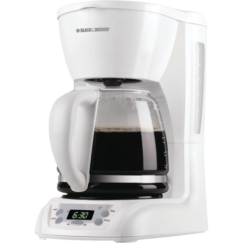 Black &amp; Decker 12-Cup Programmable Coffee Maker 12 Cup, White