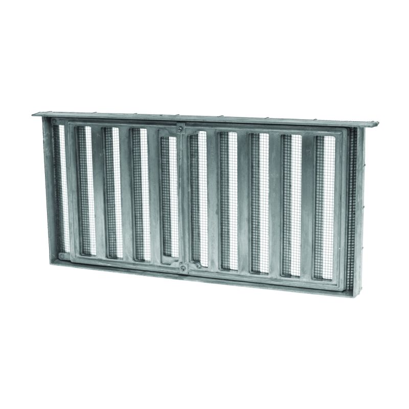 LOMANCO LomanCool 179 Foundation Vent, 16 in W, 8 in H, 56 sq-in Net Free Ventilating Area, Mesh Grill, Aluminum (Pack of 12)