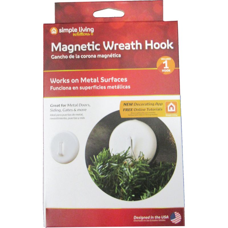 Simple Living Solutions Magnetic Wreath Hanger White
