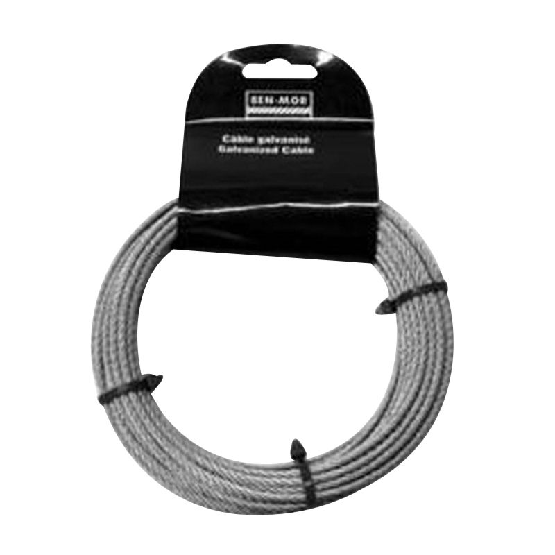 Buy Ben-Mor 81034 Aircraft Cable, 1/8 in Dia, 100 ft L, 340 lb Working  Load, Carbon Steel, Galvanized