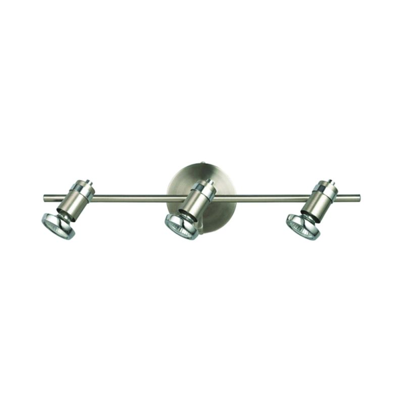 Canarm IT391A03BCH10 Track Lighting Fixture, 3-Lamp, Brushed Pewter/Chrome
