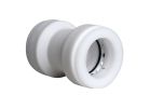 Insta-Plumb 46IPK Pipe Coupling, 1-1/2 in, Push-to-Connect, Plastic, White White