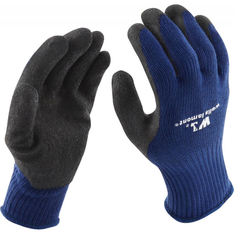 Wells Lamont Latex Coated Glove M, Blue &amp; Black