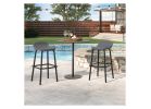 Suncast BMBS2PK Outdoor Bar Stool, 18 in W, 20-3/4 in D, 35-1/2 in H, Metal Frame, Gray Frame
