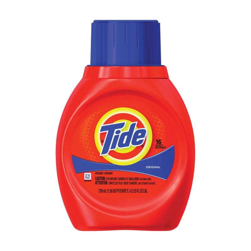 Tide 13875 Laundry Detergent, 25 oz Bottle, Liquid, Original Blue