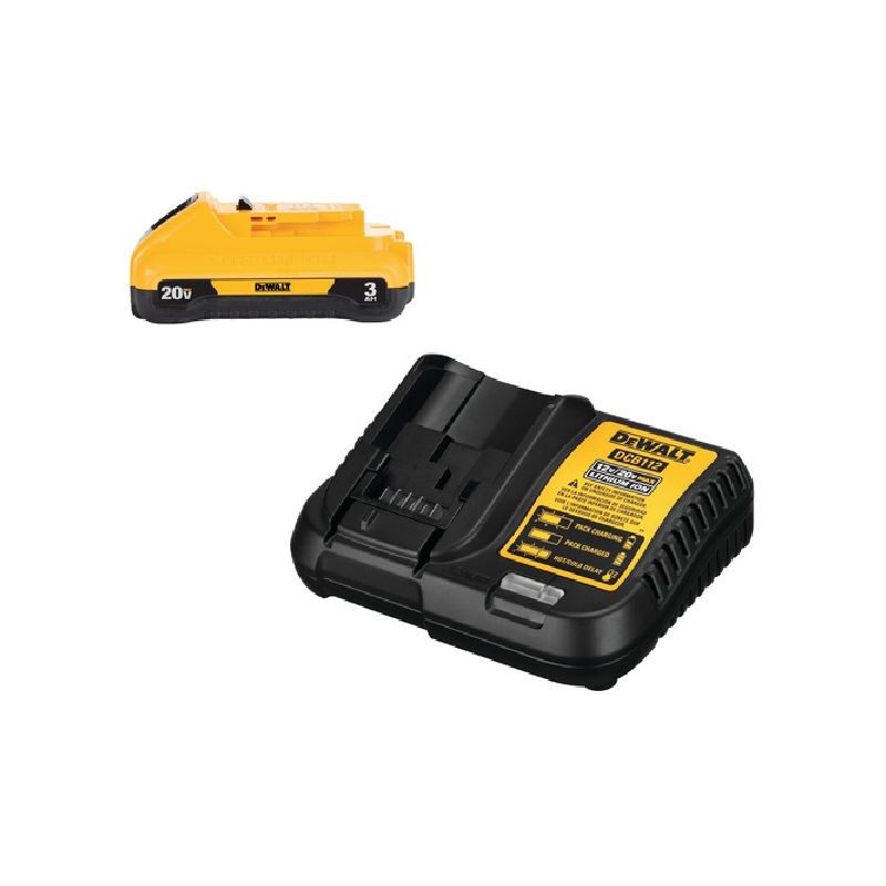 DeWALT DCB230C Power Tool Battery Kit, 20 V Input, 3 Ah, 1-Battery, Battery Included: Yes