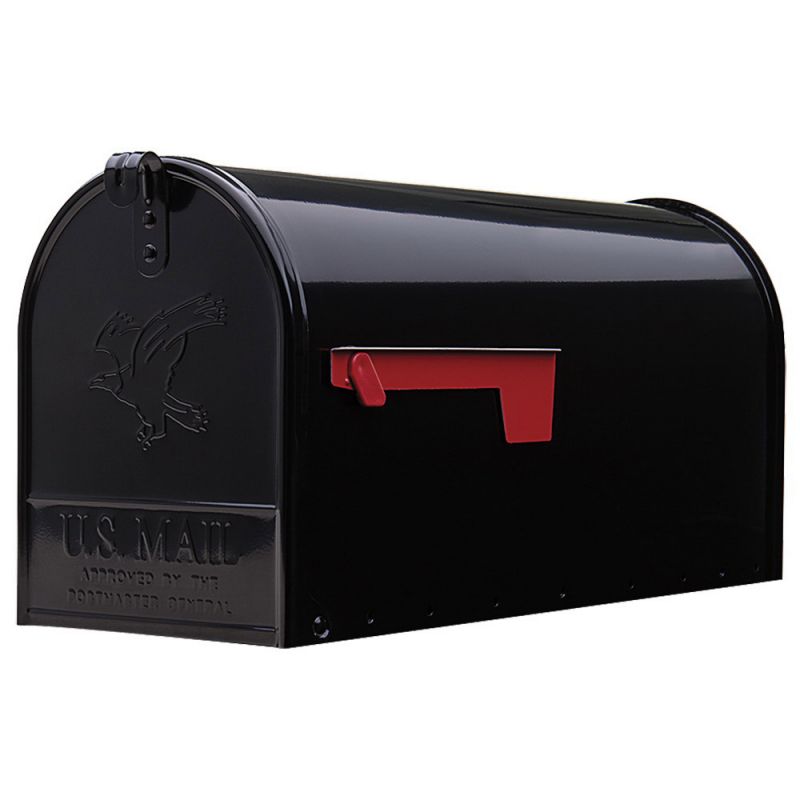 Gibraltar Mailboxes Elite Series E1600B00 Mailbox, 1475 cu-in Capacity, Galvanized Steel, Powder-Coated, 8.7 in W, Black 1475 Cu-in, Black
