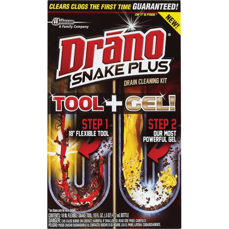 Drano Snake Plus and Liquid Drain Cleaner Kit 16 Oz.