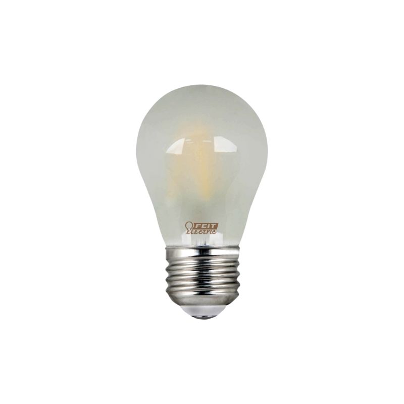 Feit Electric BPA1540/F/827/LED LED Lamp, General Purpose, A15 Lamp, 40 W Equivalent, E26 Lamp Base, Dimmable, Frosted