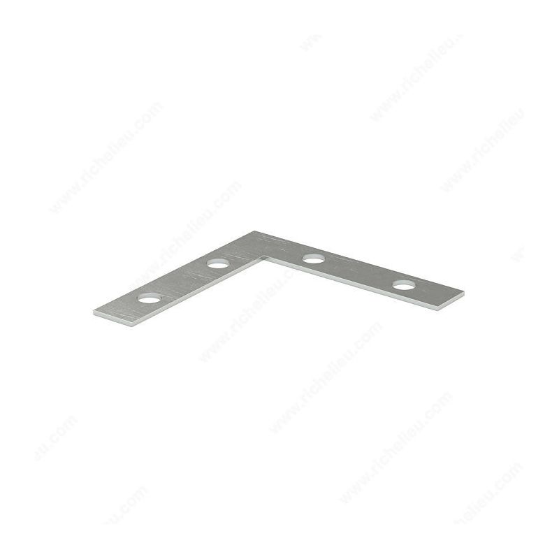 Onward 99X40BC Flat Corner Plate, 4 in L, 3/4 in W, Steel, Zinc, 0.072 in Thick Material