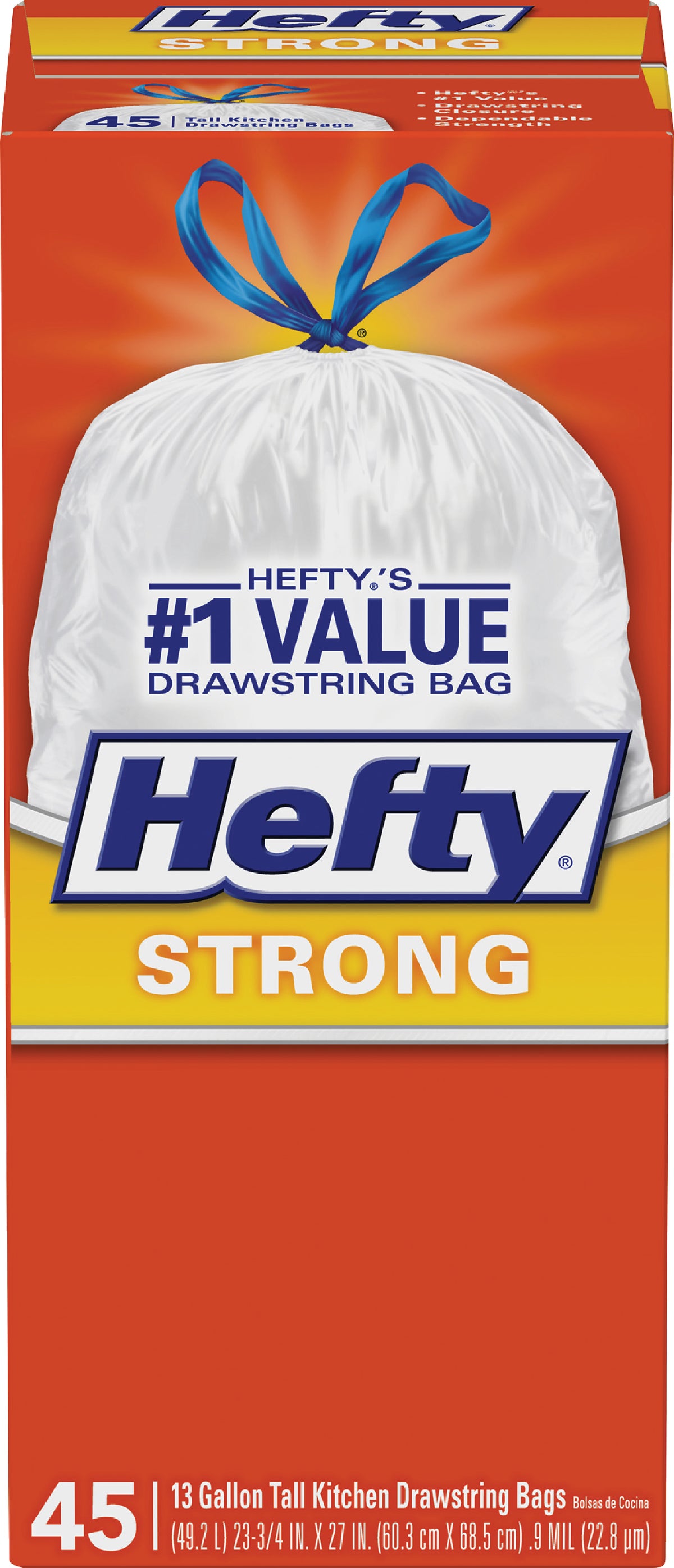 Hefty Strong 13 Gallon Drawstring Trash Bags