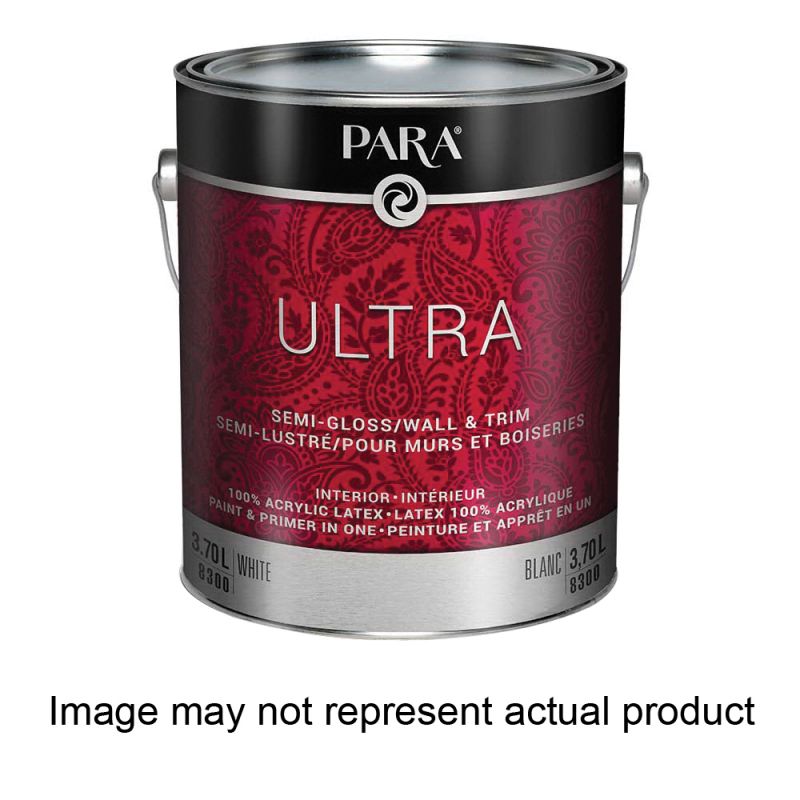 Para Ultra Series 8304-14 Interior Paint, Solvent, Water, Semi-Gloss, Pastel, 1 qt, 450 to 500 sq-ft Coverage Area Pastel
