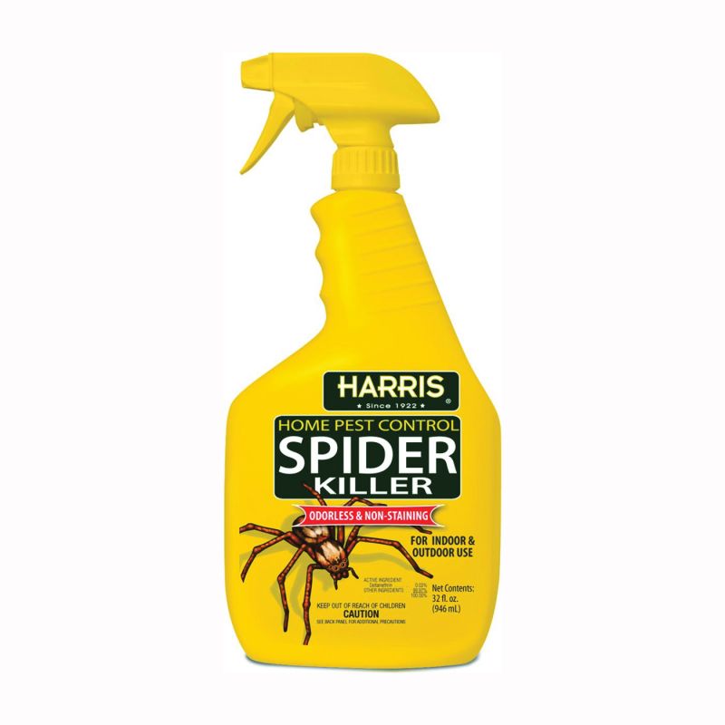 Harris HSK-24 Spider Killer, Liquid, Spray Application, 32 oz Amber Brown/Clear