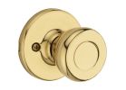 Kwikset 200T 3 RCAL RCS V1 Passage Knob, Zinc, Polished Brass, 2-3/8, 2-3/4 in Backset, 1-3/4 to 1-3/8 in Thick Door Gold