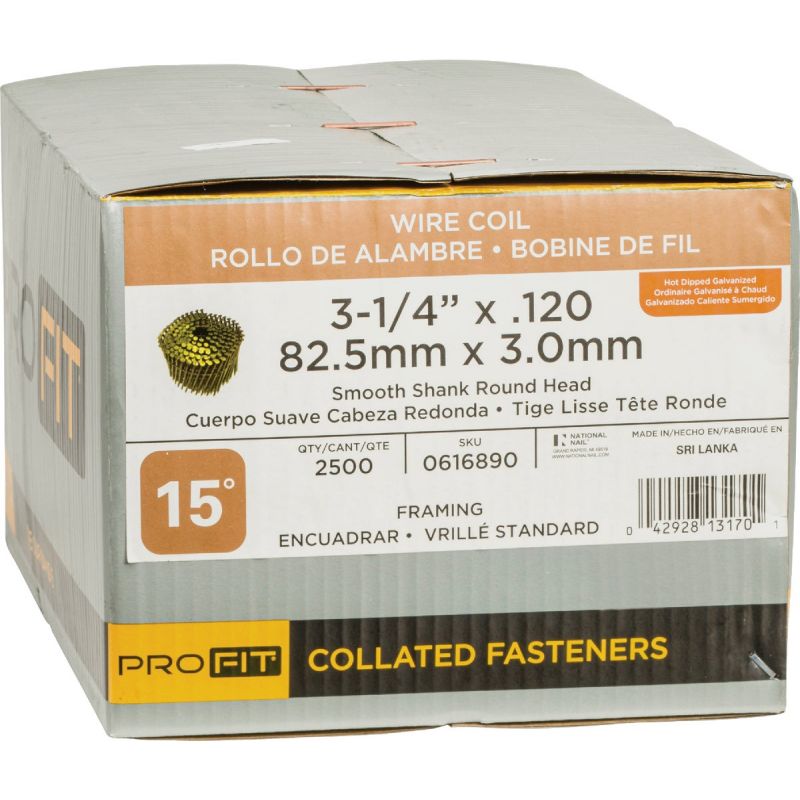 Pro-Fit 15 Degree Wire Weld Coil Framing Nail