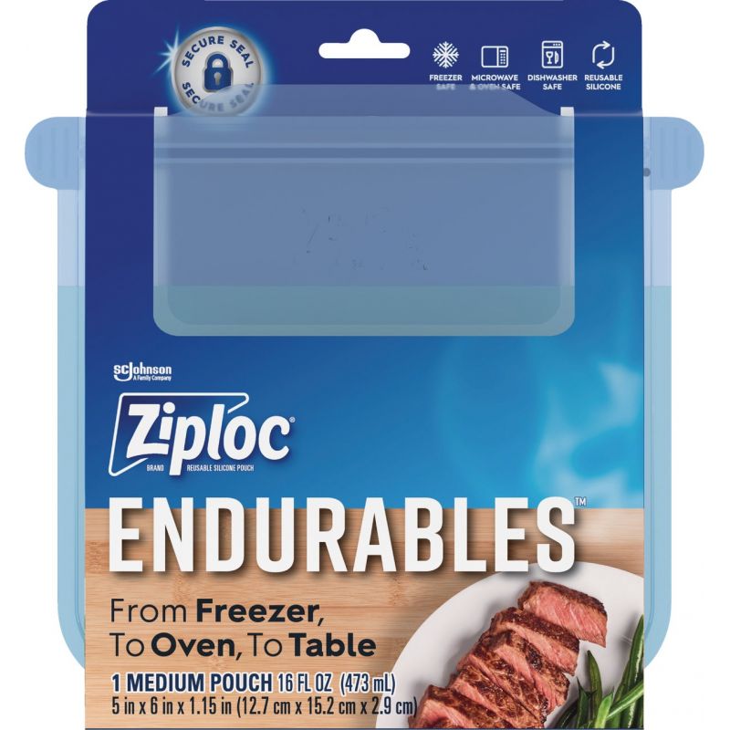 Ziploc Endurables Silicone Pouch Food Storage 2 Cup