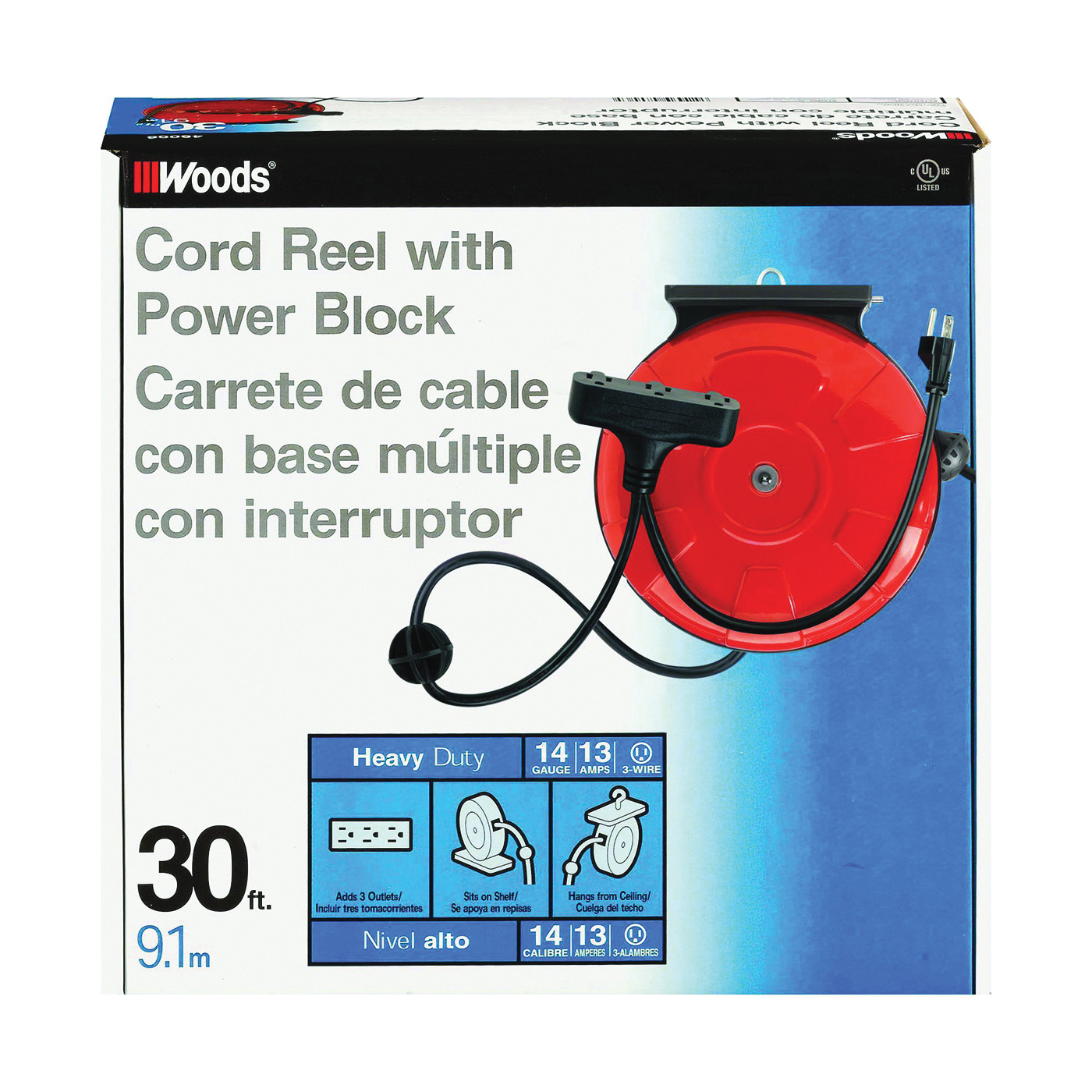 Buy PowerZone ORCR3002 Cord Storage Reel with Stand, 100 ft L Cord
