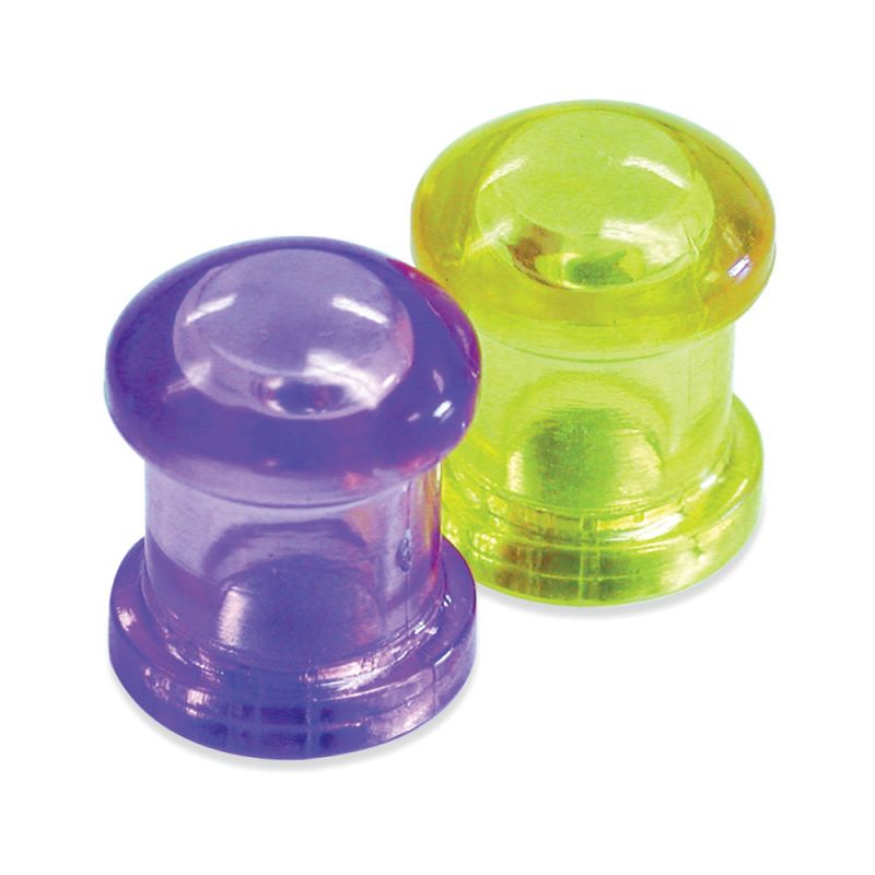 Magnet Source 07509 Magnetic Push Pin, Purple/Yellow Purple/Yellow