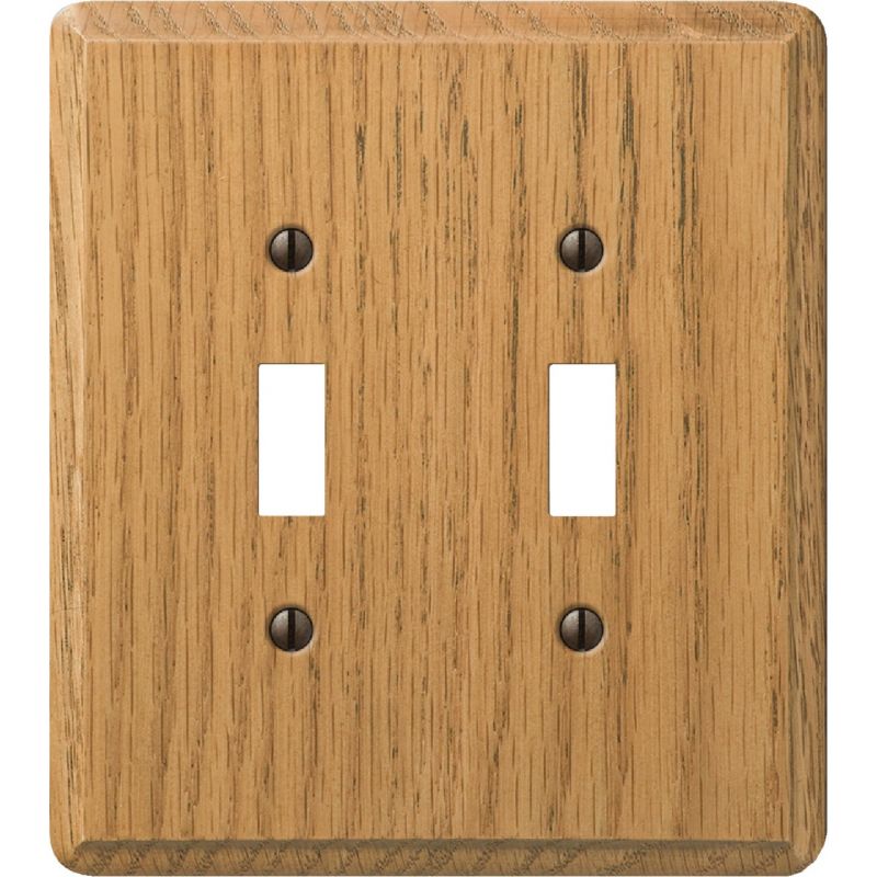 Amerelle Wood Switch Wall Plate Light Oak