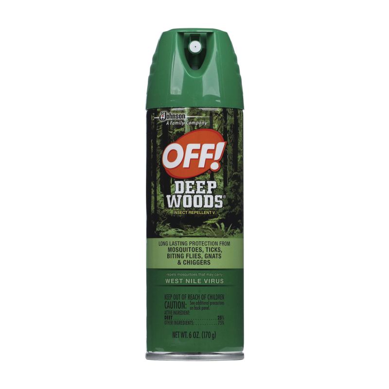 OFF! Deep Woods 01842 Insect Repellent V, 6 oz, Liquid, Clear, Alcohol Clear