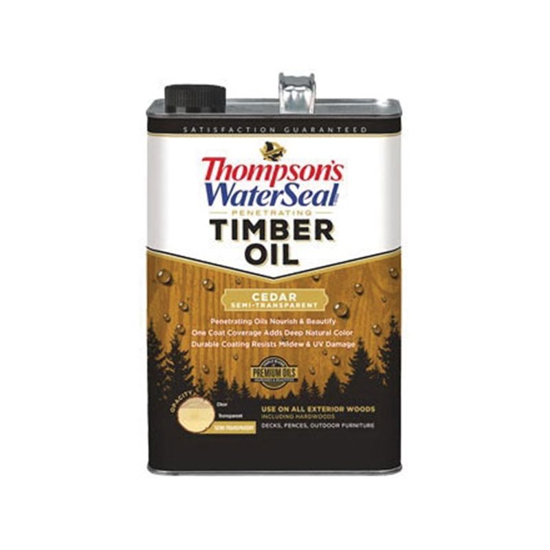 Thompson&#039;s WaterSeal TH.048861-16 Penetrating Timber Oil, Cedar, Liquid, 1 gal, Can Cedar