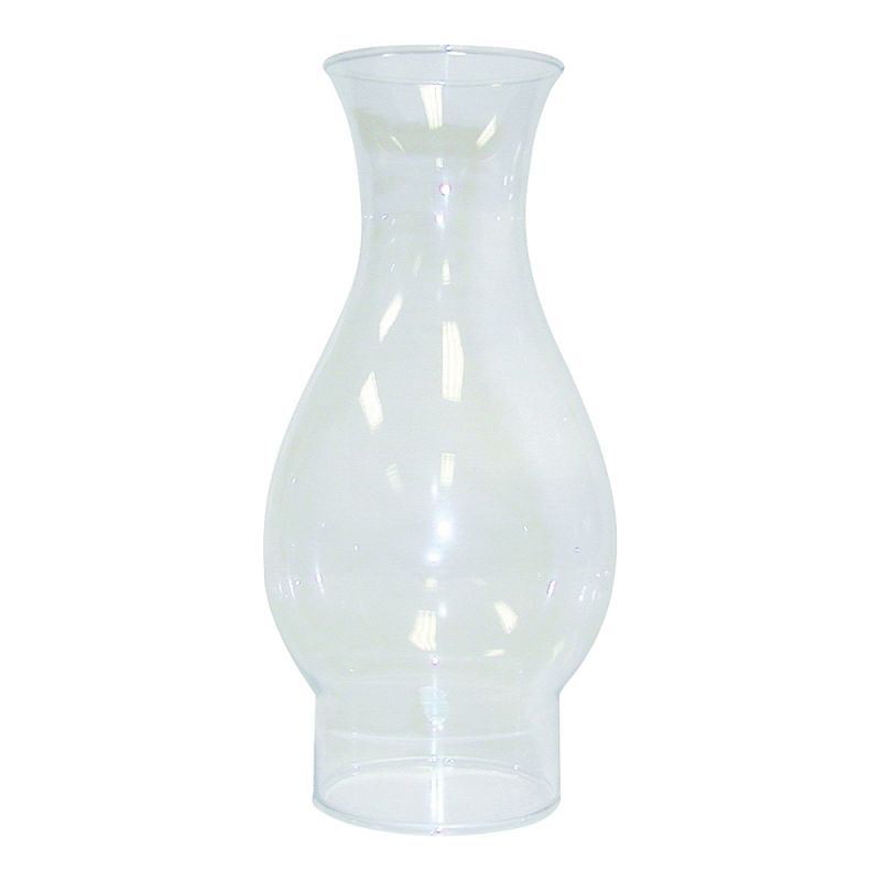 Tiki 417B Lamp Chimney, Glass, Clear, For: Classic, Ellipse Oil Lamps with 2-5/8 in Base Clear