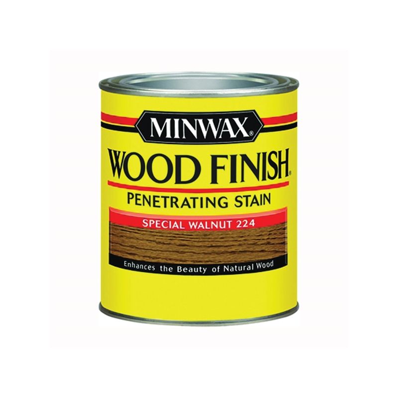 Minwax 222404444 Wood Stain, Special Walnut, Liquid, 0.5 pt, Can Special Walnut