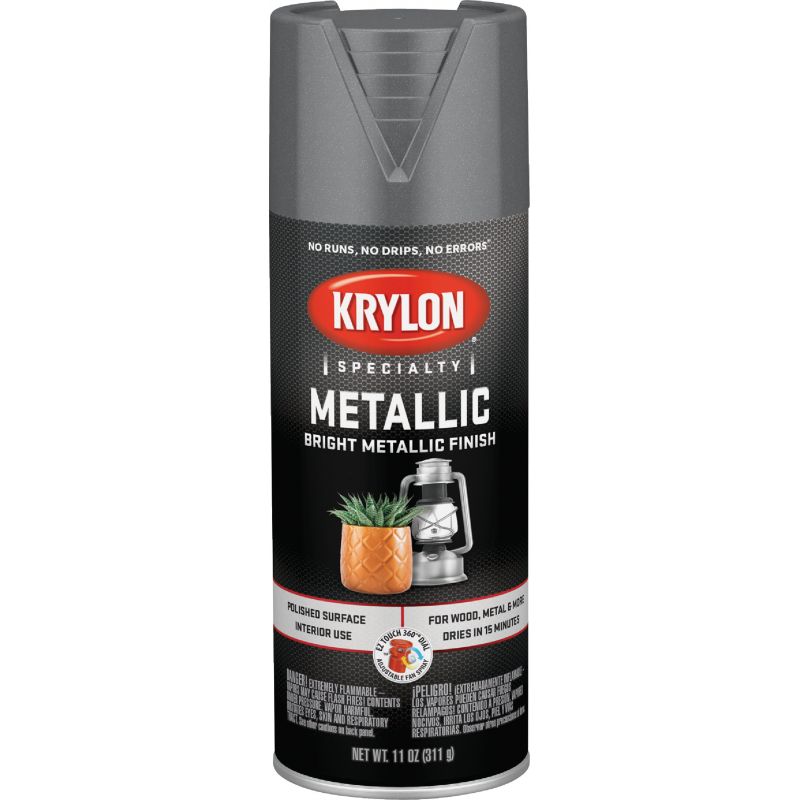 Krylon Metallic Spray Paint Dull Aluminum, 11 Oz.