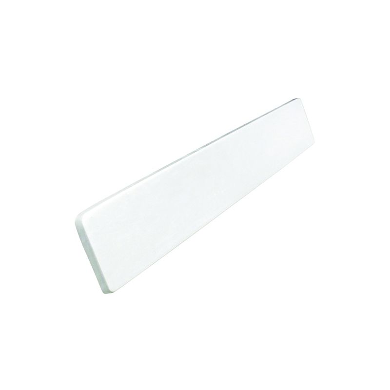 Foremost WS22R Right Handed Side Splash, 22 in OAL, 3-1/2 in OAW, 3/4 in OAH, Marble, Solid White Solid White