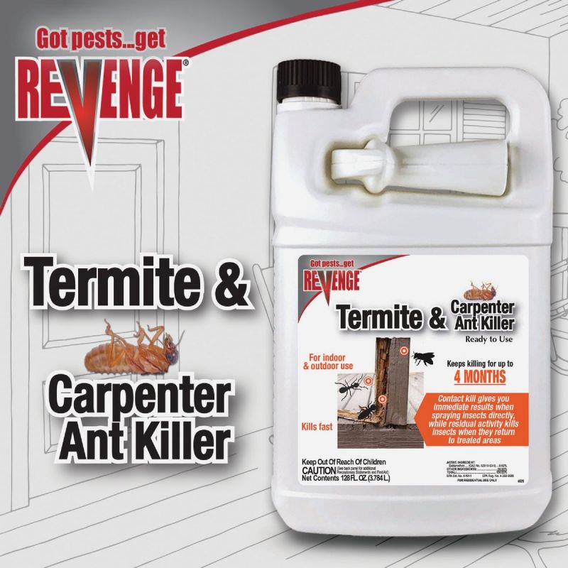 Bonide Revenge Indoor/Outdoor Termite &amp; Carpenter Ant Killer 128 Oz., Trigger Spray