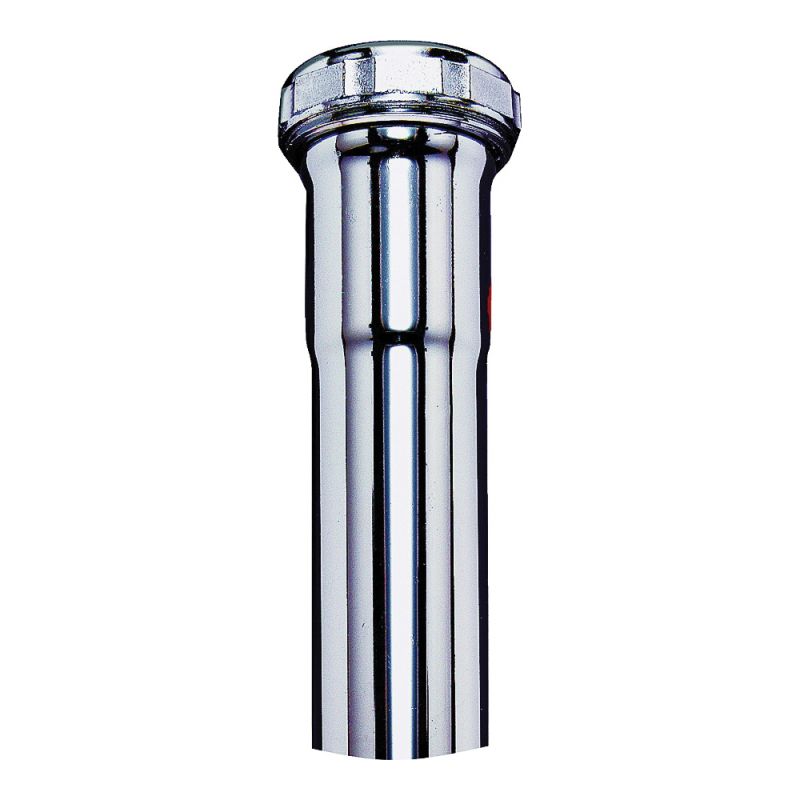 Plumb Pak PP12-6CP Pipe Extension Tube, 1-1/4 in, 6 in L, Slip-Joint, Brass, Chrome