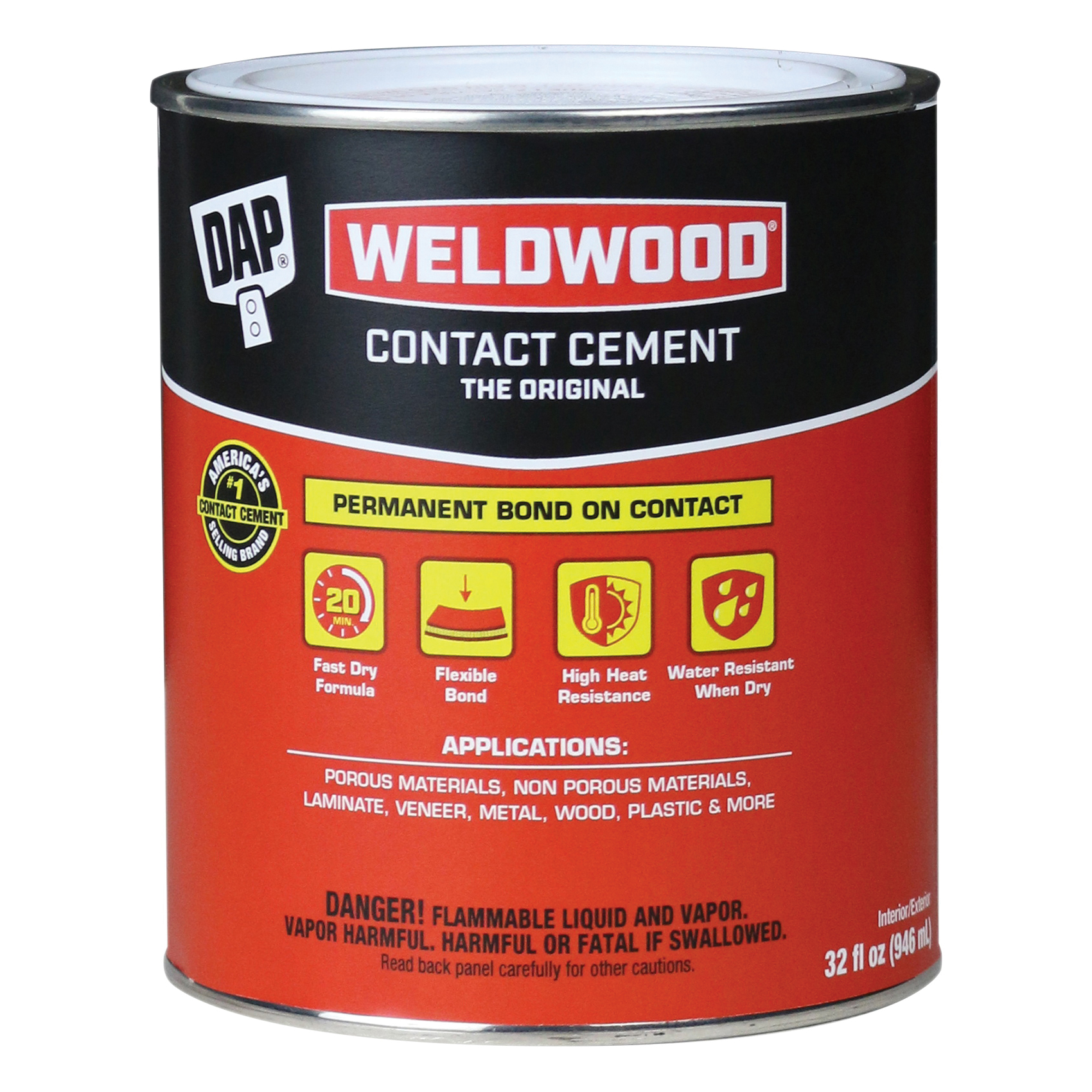 DAP Weldwood 7079800129 Contact Cement, Liquid, Strong So