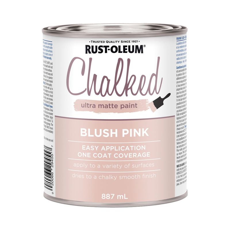 Rust-Oleum 286943 Chalk Paint, Ultra Matte, Blush Pink, 30 oz Blush Pink